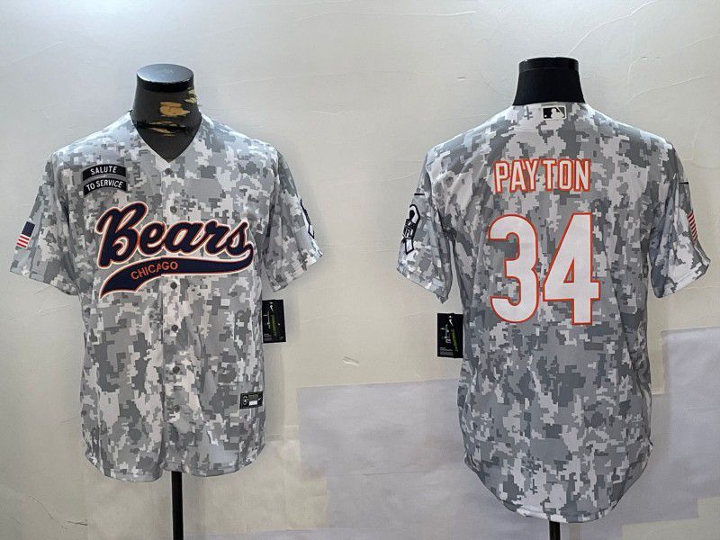 Men Chicago Bears #34 Payton Nike Arctic Camo 2024 Salute to Service Limited NFL Jersey style 3->chicago bears->NFL Jersey